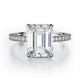 MICHAEL M Engagement Rings 18K White Gold CROWN R715-2 Emerald Solitaire R715-2EMWG