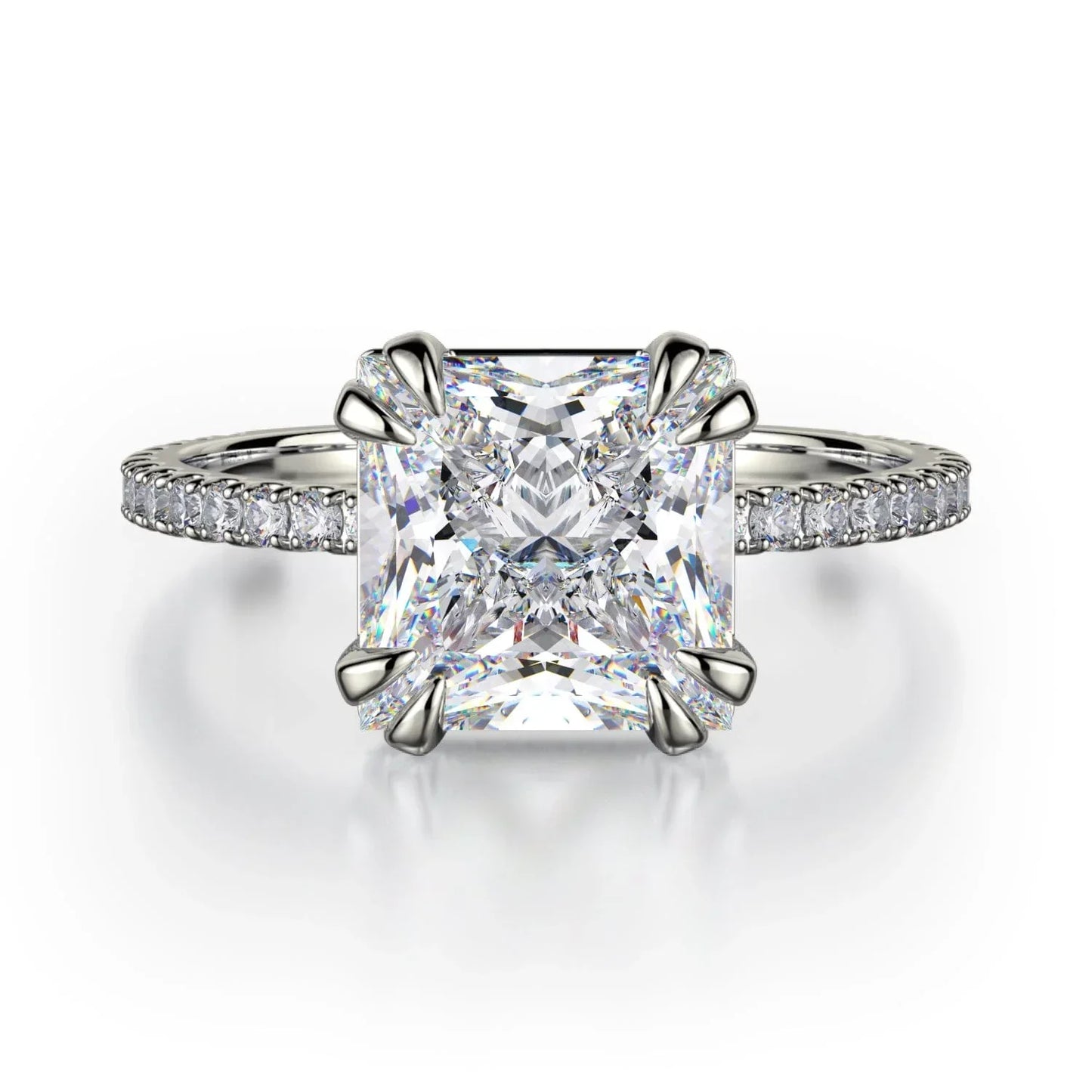 MICHAEL M Engagement Rings 18K White Gold Crown R715-2P R715-2PWG