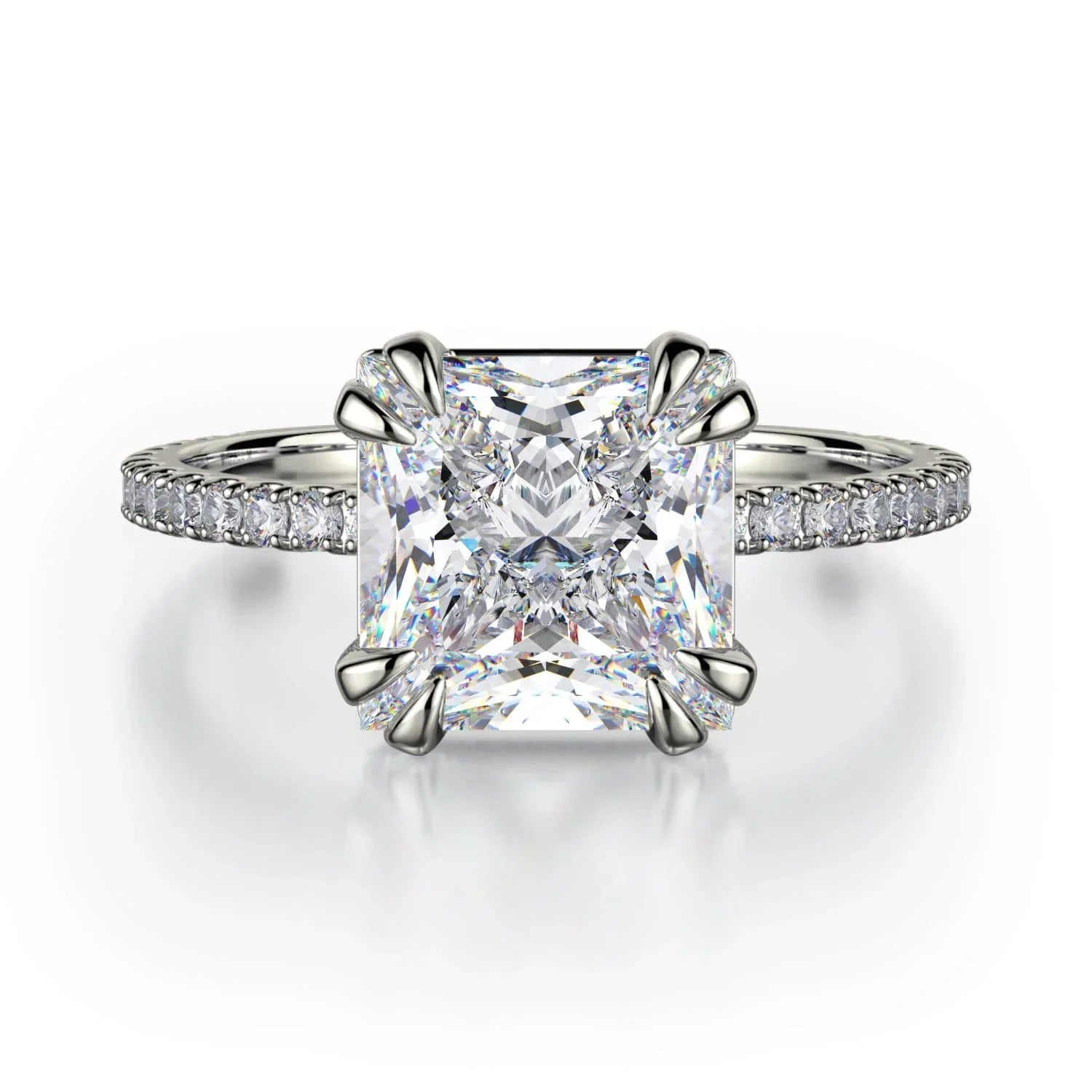 MICHAEL M Engagement Rings 18K White Gold Crown R715-2P R715-2PWG