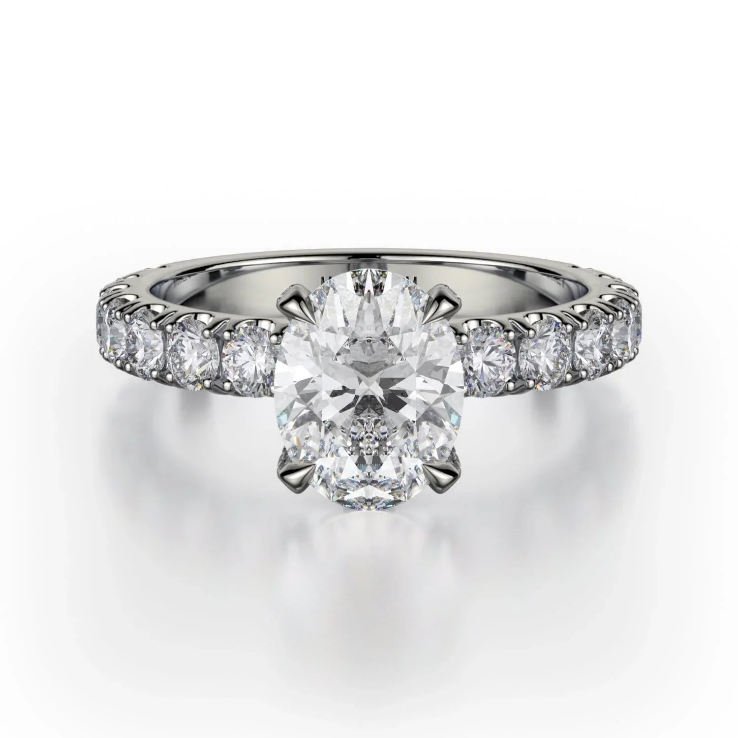 MICHAEL M Engagement Rings 18K White Gold Crown R731-2 R731-2WG