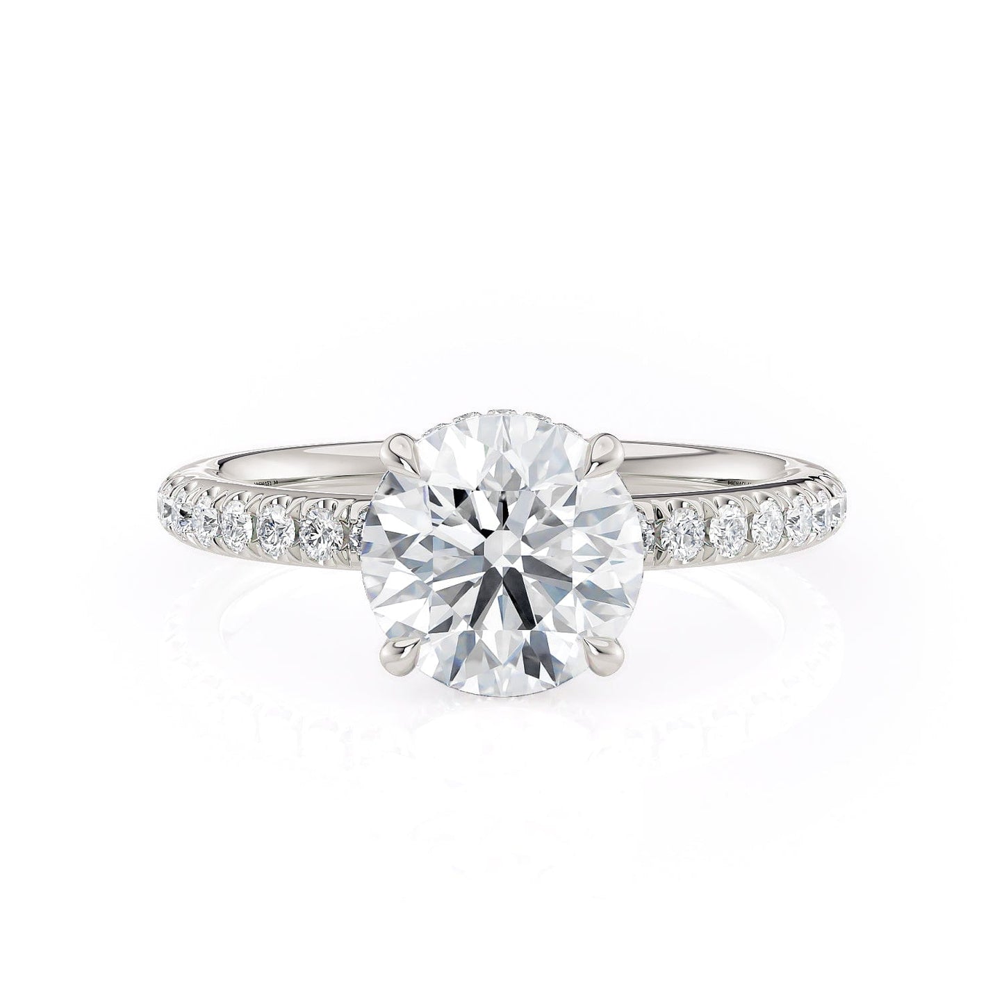 MICHAEL M Engagement Rings 18K White Gold Crown R742-1.5