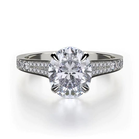 MICHAEL M Engagement Rings 18K White Gold Crown R743-3 R743-3WG