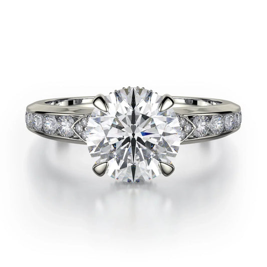 MICHAEL M Engagement Rings 18K White Gold Crown R748-2 R748-2WG