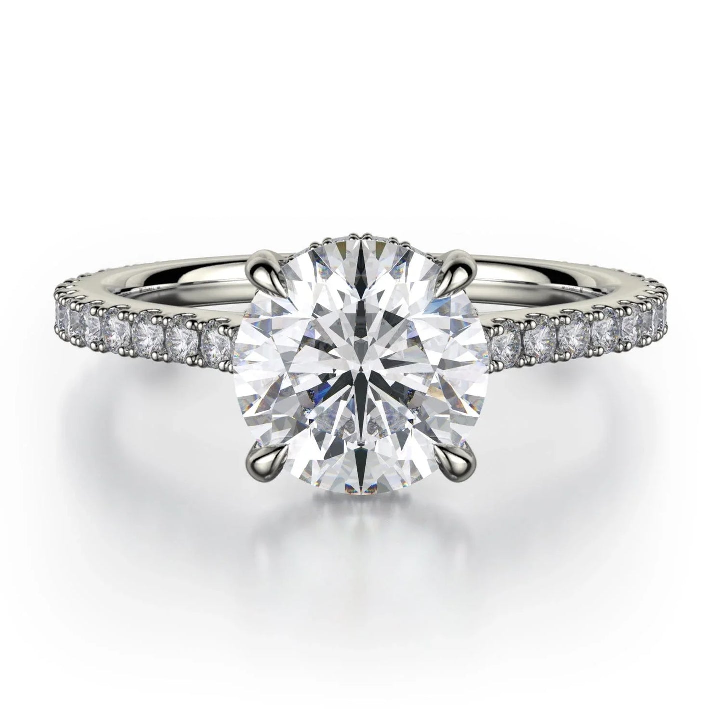 MICHAEL M Engagement Rings 18K White Gold Crown R749-1.5 R749-1.5WG