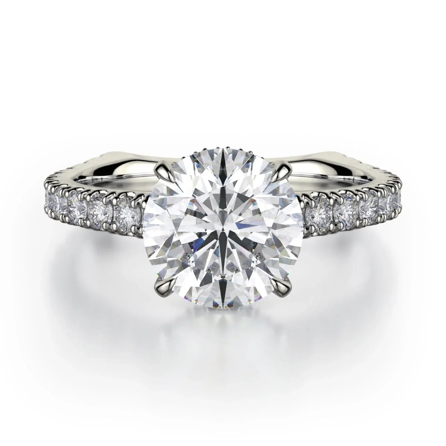 MICHAEL M Engagement Rings 18K White Gold Crown R751-2 R751-2WG
