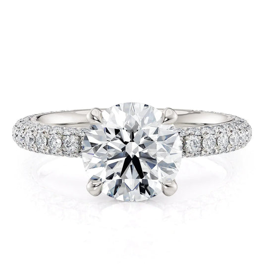 MICHAEL M Engagement Rings 18K White Gold Crown R787-2