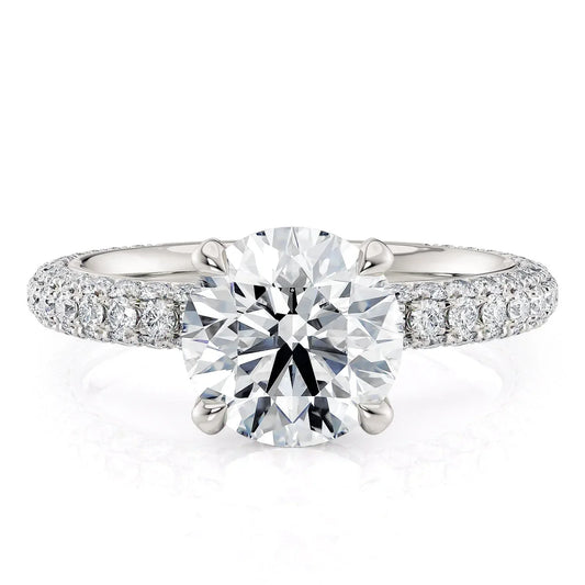 MICHAEL M Engagement Rings 18K White Gold Crown R787-2