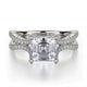 MICHAEL M Engagement Rings 18K White Gold Defined R725-2 R725-2WG