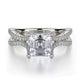 MICHAEL M Engagement Rings 18K White Gold Defined R725-2 R725-2WG