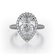 MICHAEL M Engagement Rings 18K White Gold Defined R730-2PR R730-2PR-WG