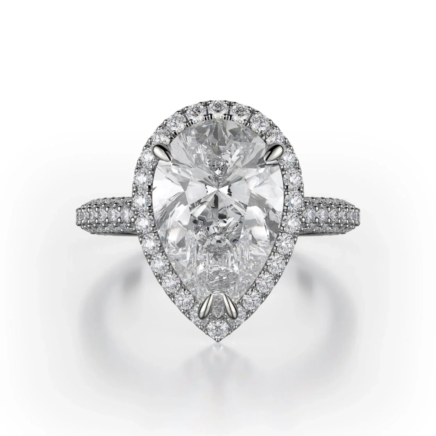 MICHAEL M Engagement Rings 18K White Gold Defined R730-2PR R730-2PR-WG