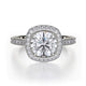 MICHAEL M Engagement Rings 18K White Gold Defined R737-2 R737-2WG