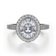MICHAEL M Engagement Rings 18K White Gold Defined R737-2OV R737-2OVWG