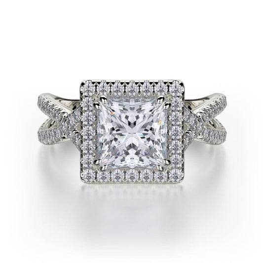 MICHAEL M Engagement Rings 18K White Gold Defined R738-2 R738-2WG