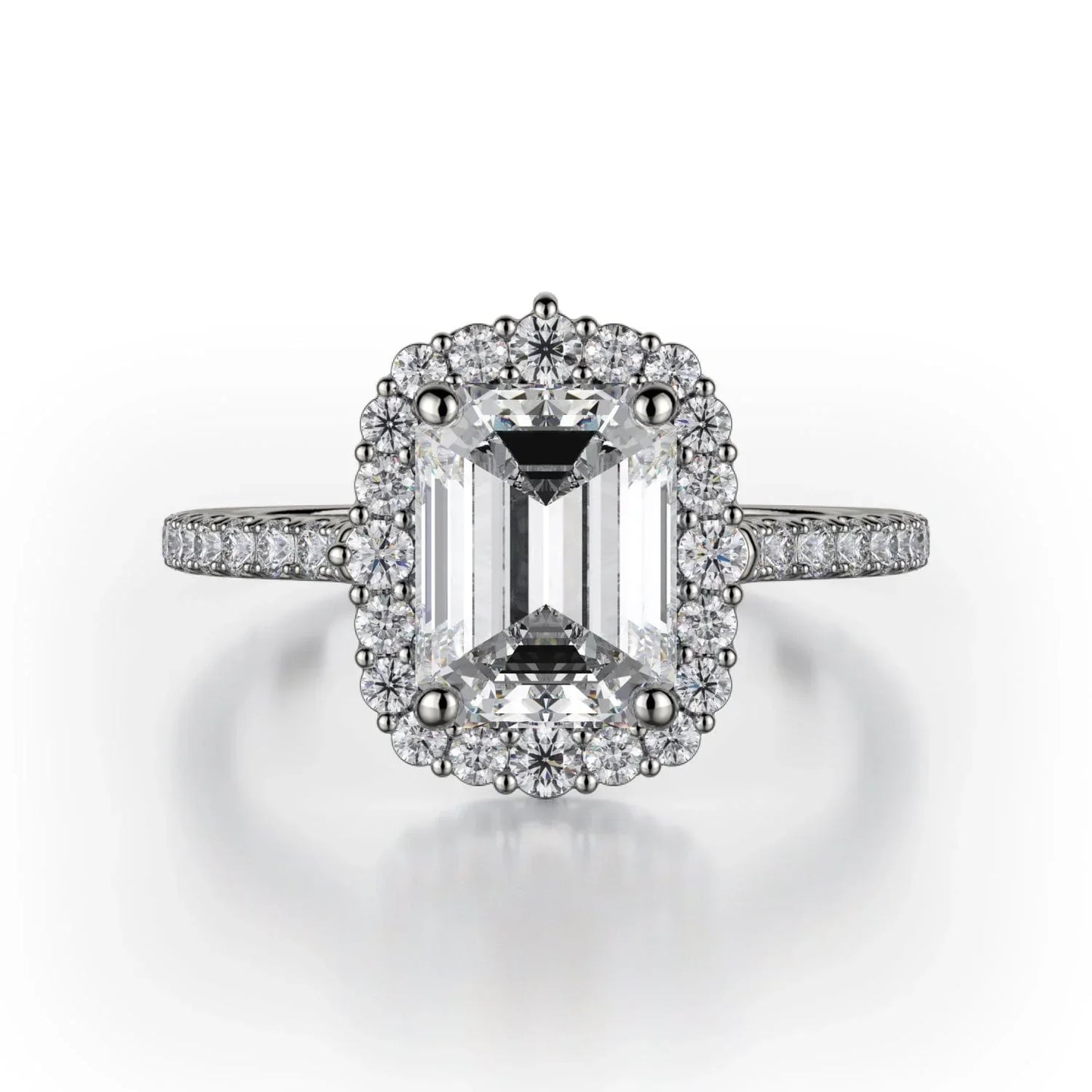 MICHAEL M Engagement Rings 18K White Gold Defined R739-2EM R739-2EM-WG