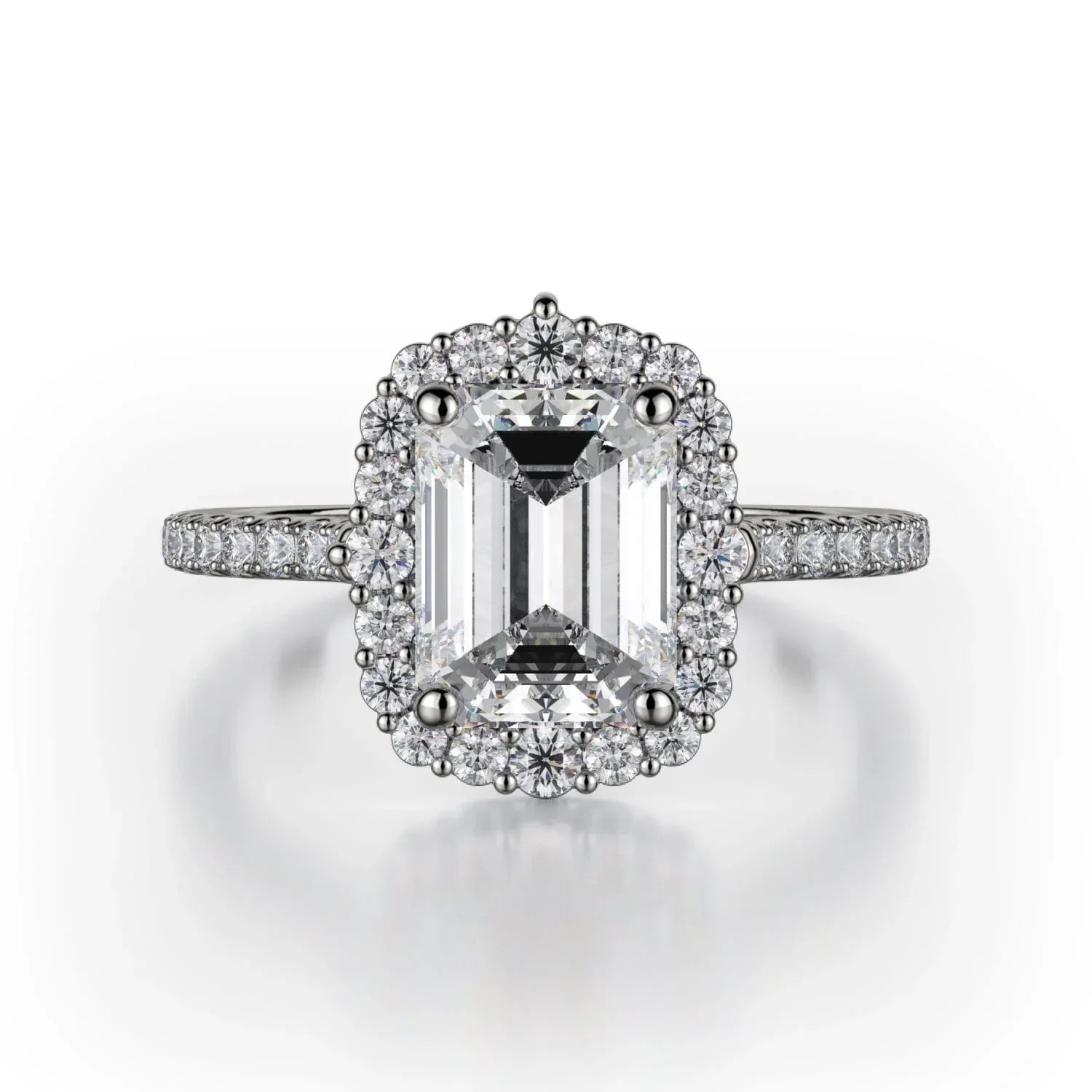 MICHAEL M Engagement Rings 18K White Gold Defined R739-2EM R739-2EM-WG