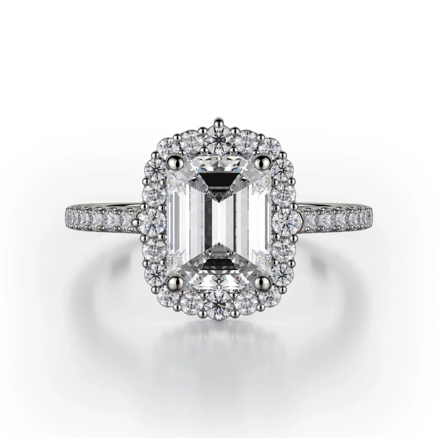 MICHAEL M Engagement Rings 18K White Gold Defined R739-2EM R739-2EM-WG