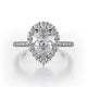 MICHAEL M Engagement Rings 18K White Gold Defined R739-2PR R739-2PR-WG