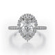 MICHAEL M Engagement Rings 18K White Gold Defined R739-2PR R739-2PR-WG