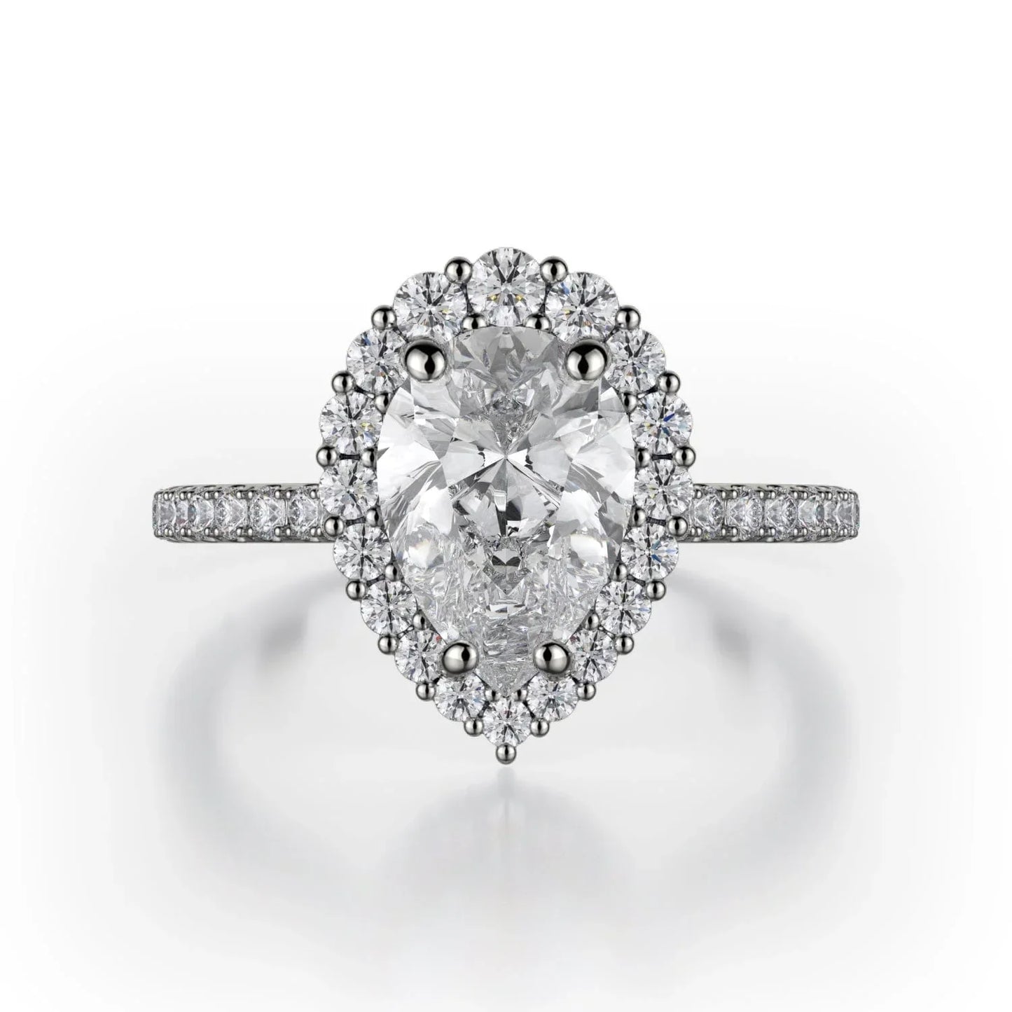 MICHAEL M Engagement Rings 18K White Gold Defined R739-2PR R739-2PR-WG