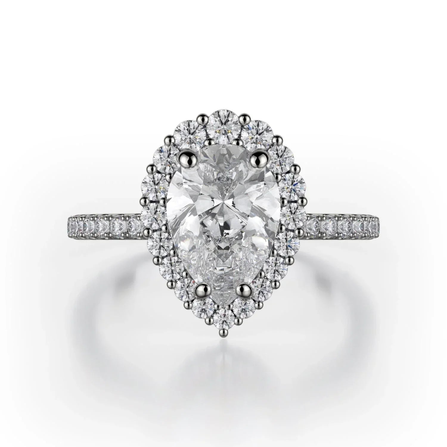 MICHAEL M Engagement Rings 18K White Gold Defined R739-2PR R739-2PR-WG