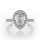 MICHAEL M Engagement Rings 18K White Gold Defined R739-2PR R739-2PR-WG