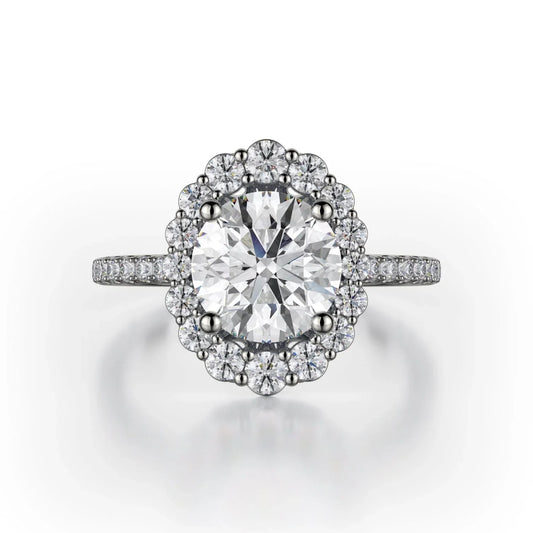 Michael M Center Stone Prong Round Engagement Ring