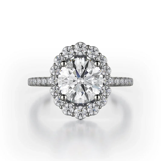 Michael M Center Stone Prong Round Engagement Ring