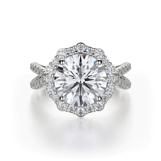 MICHAEL M Engagement Rings 18K White Gold Defined R740-2 R740-2WG