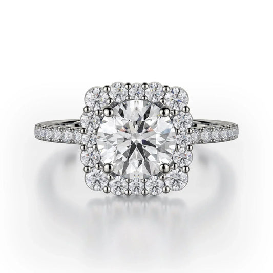 MICHAEL M Engagement Rings 18K White Gold Defined R784-2 R784-2WG