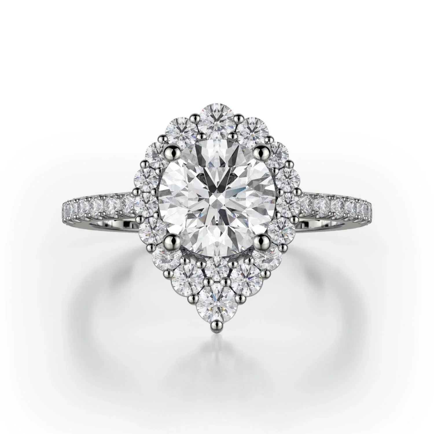 MICHAEL M Engagement Rings 18K White Gold Defined R785-2 R785-2WG