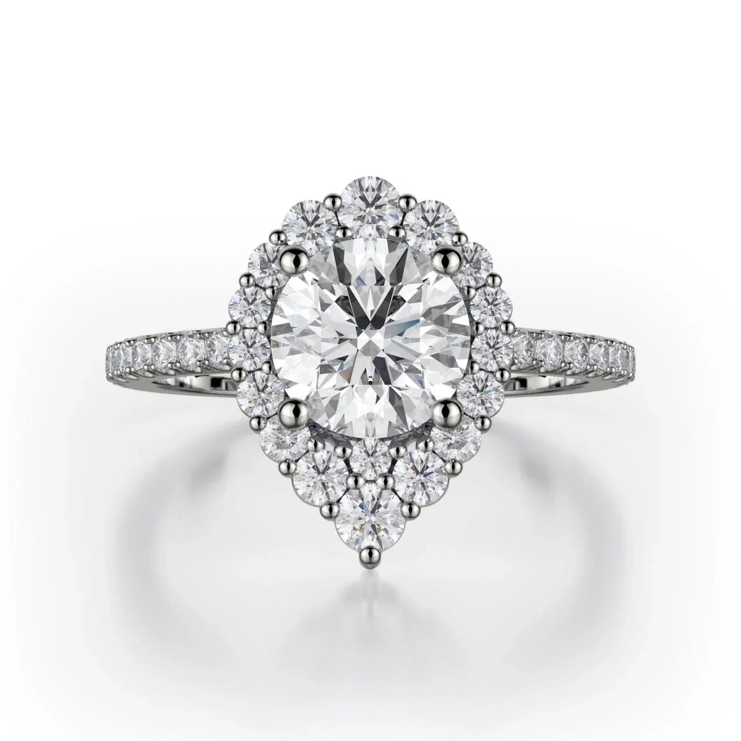 MICHAEL M Engagement Rings 18K White Gold Defined R785-2 R785-2WG