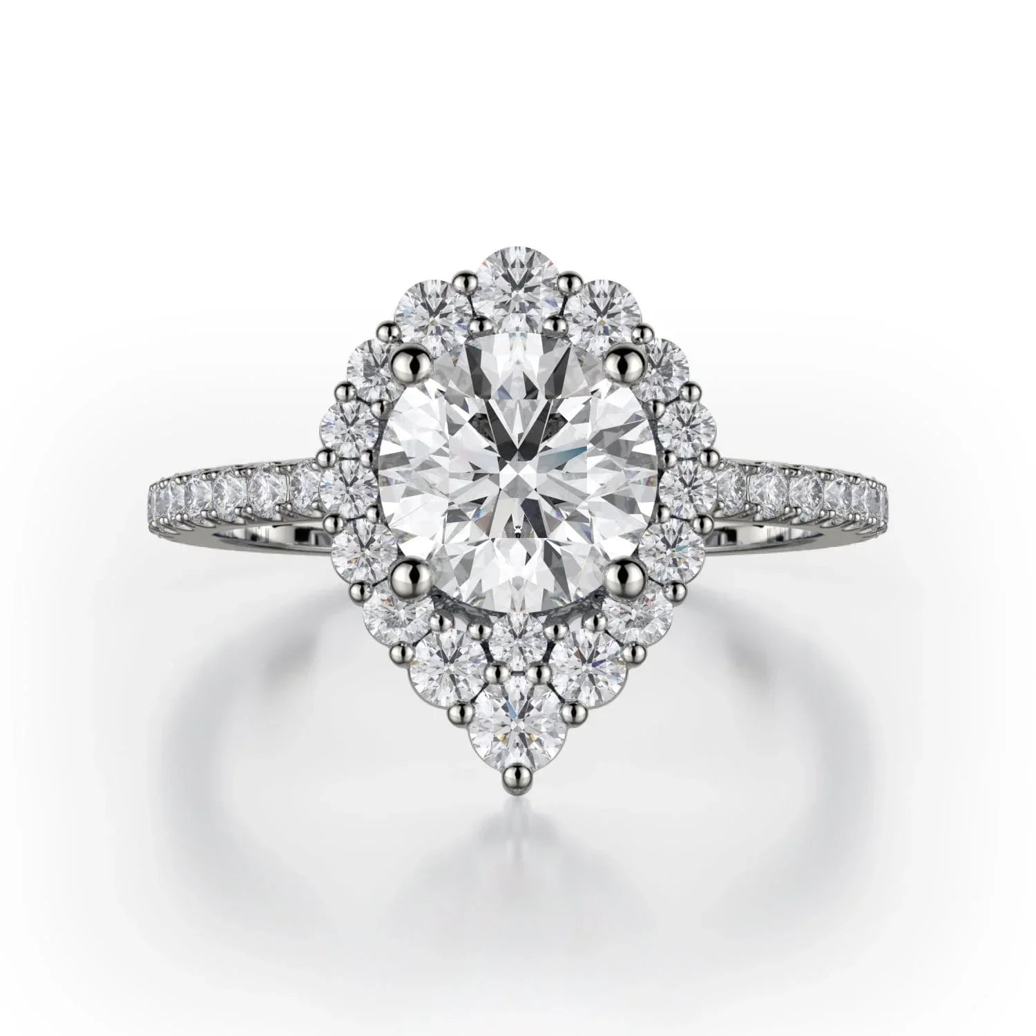 MICHAEL M Engagement Rings 18K White Gold Defined R785-2 R785-2WG