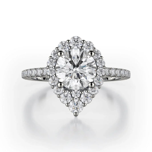 MICHAEL M Engagement Rings 18K White Gold Defined R785-2 R785-2WG