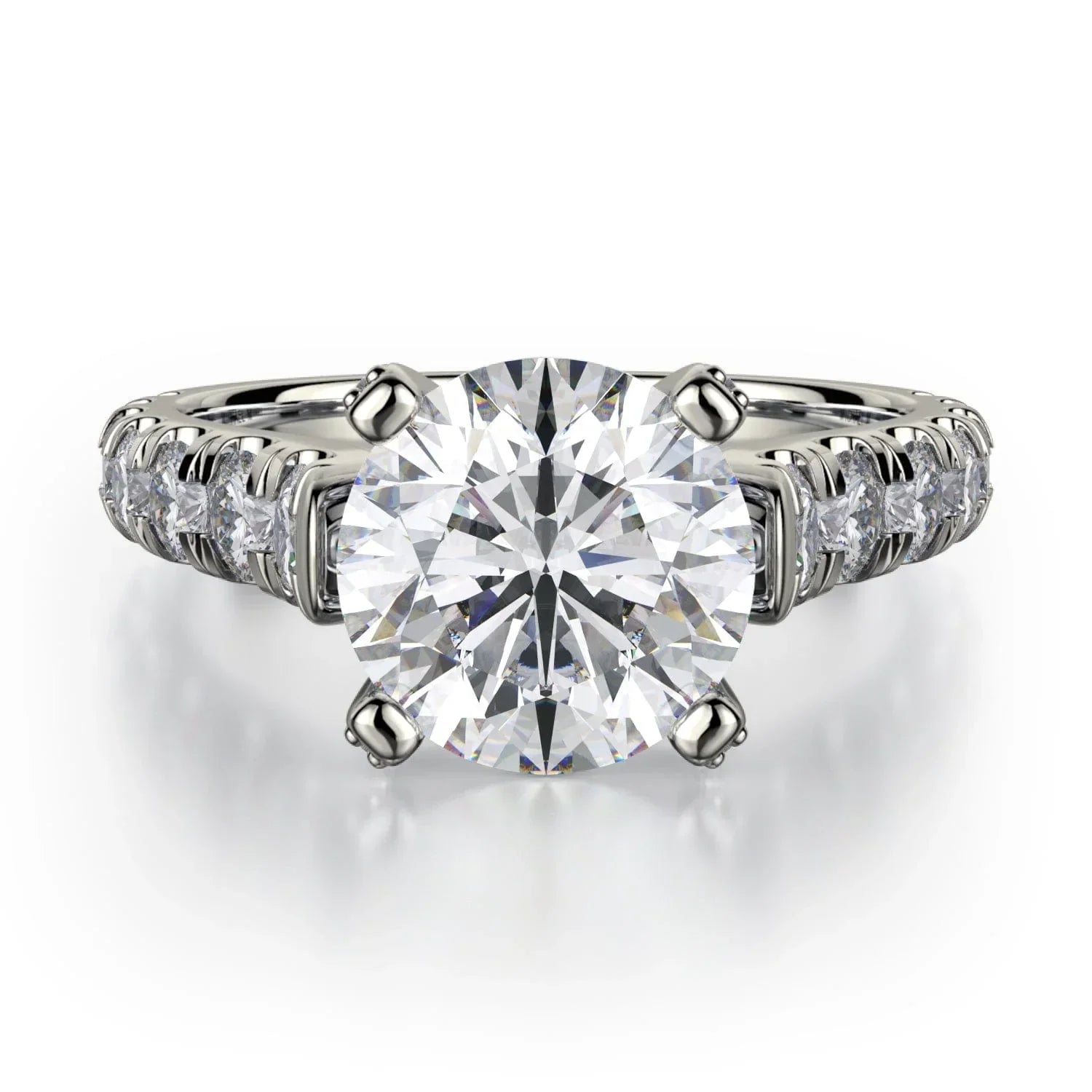 MICHAEL M Engagement Rings 18K White Gold Europa R255-2 R255-2WG