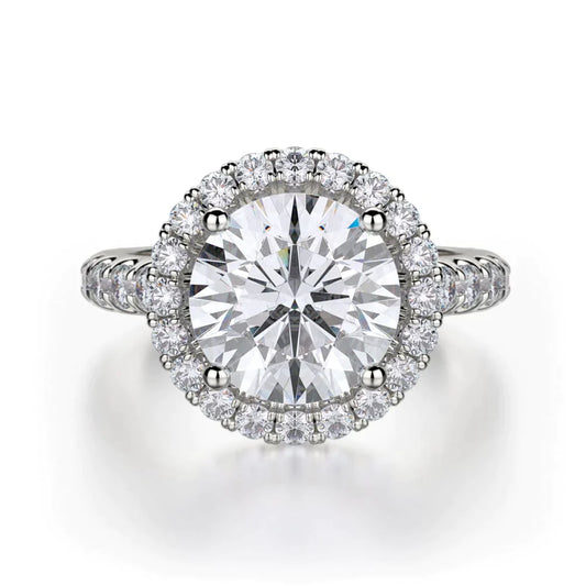 MICHAEL M Engagement Rings 18K White Gold Europa R320L-3 R320L-3WG