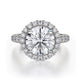 MICHAEL M Engagement Rings 18K White Gold Europa R320L-3 R320L-3WG