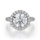 MICHAEL M Engagement Rings 18K White Gold Europa R320L-3 R320L-3WG