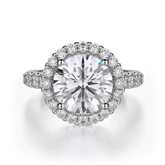 MICHAEL M Engagement Rings 18K White Gold Europa R320L-3 R320L-3WG