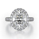 MICHAEL M Engagement Rings 18K White Gold Europa R320L-3-OV R320L-3-OV-WG