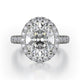 MICHAEL M Engagement Rings 18K White Gold Europa R320L-3-OV R320L-3-OV-WG