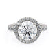 MICHAEL M Engagement Rings 18K White Gold Europa R320L-3 Round R320L-3WG