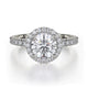 MICHAEL M Engagement Rings 18K White Gold Europa R320S-1 R320S-1WG