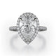 MICHAEL M Engagement Rings 18K White Gold Europa R320S-2PR R320S-2PR-WG