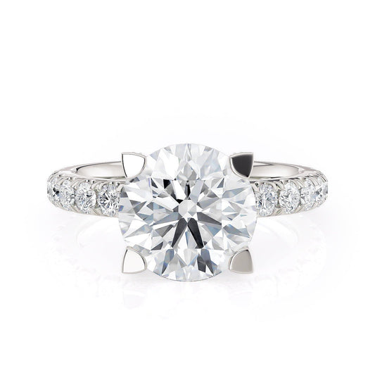 MICHAEL M Engagement Rings 18K White Gold Europa R371L-3 R371L-3WG