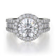 MICHAEL M Engagement Rings 18K White Gold Europa R396-2 R396-2WG