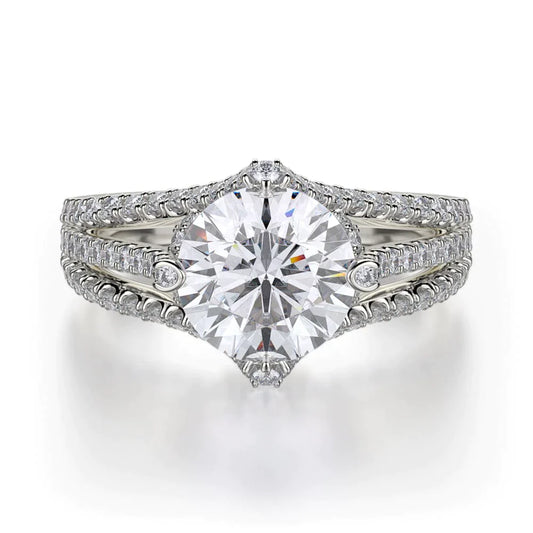 MICHAEL M Engagement Rings 18K White Gold Europa R439-2 R439-2WG
