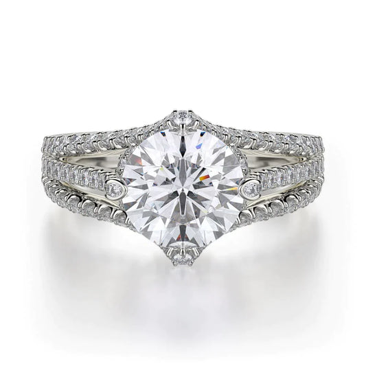 MICHAEL M Engagement Rings 18K White Gold Europa R439-2 R439-2WG