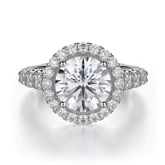 MICHAEL M Engagement Rings 18K White Gold Europa R440L-2 R440L-2WG