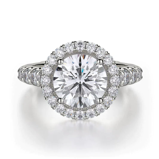 MICHAEL M Engagement Rings 18K White Gold Europa R440L-2 R440L-2WG